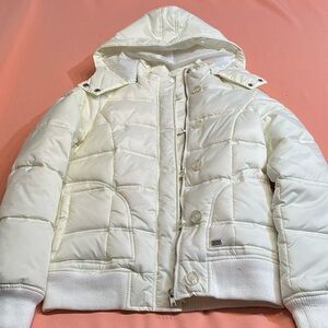 PAUL FRANK Puffer Coat. White. Size SMALL.